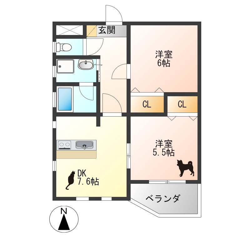 パピーガーデン 405号室 間取り
