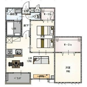 Ruscello　Sena 305号室 間取り