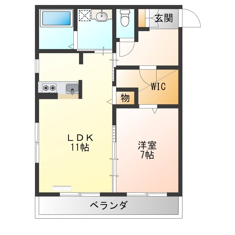 パール　キューブ 301号室 間取り