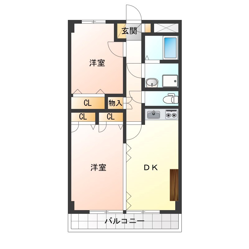 プレミール 303号室 間取り