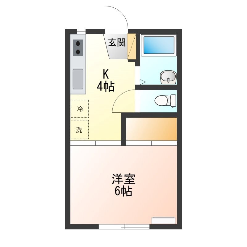 山中マンションC 間取り図