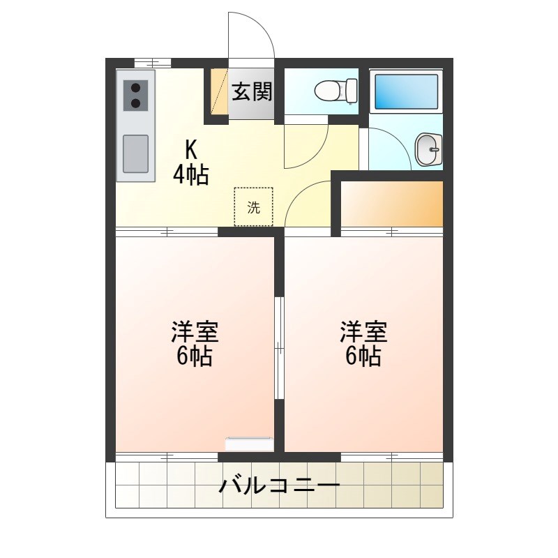 ハイツ山中 間取り図