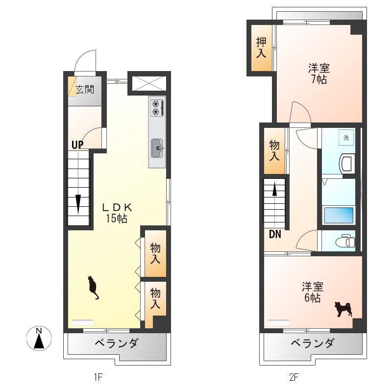 桜通りハイツ 301号室 間取り