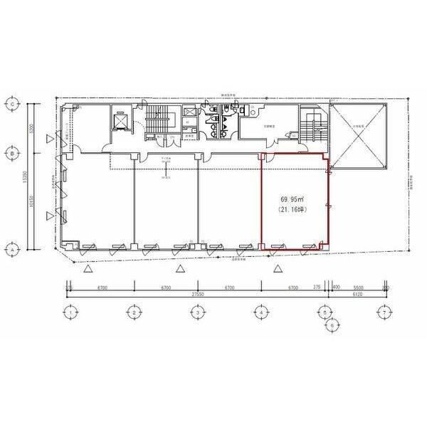 宇都宮フコク生命ビル ５D号室 間取り