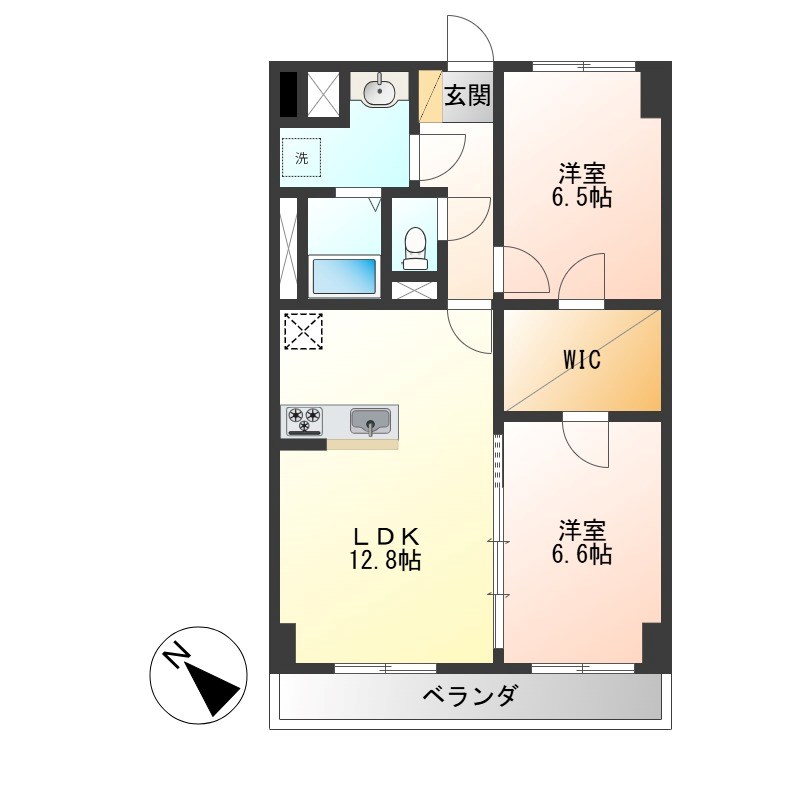 グラース　リオ 105号室 間取り