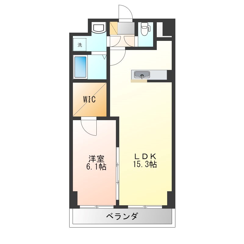 アグレアーブル 802号室 間取り