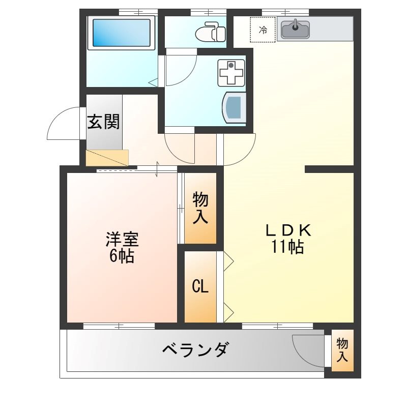 アワノハイツ 305号室 間取り