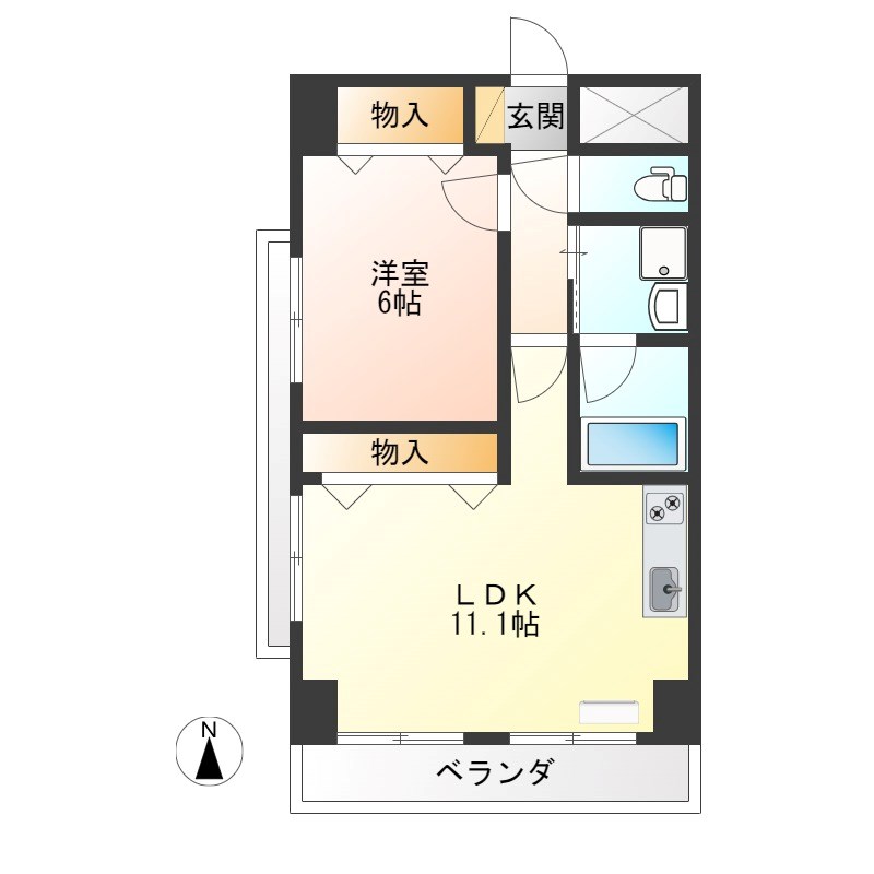パークハイアット 209号室 間取り