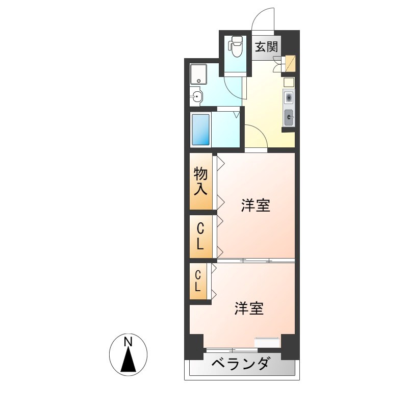 プレステージ宇都宮 1002号室 間取り