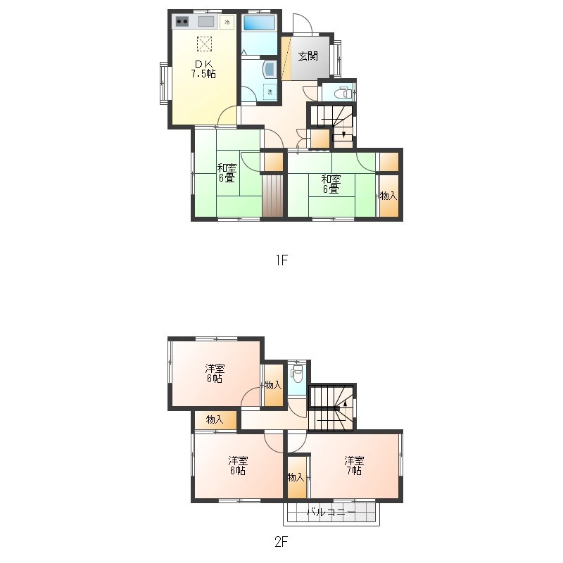 古河市小堤戸建 間取り