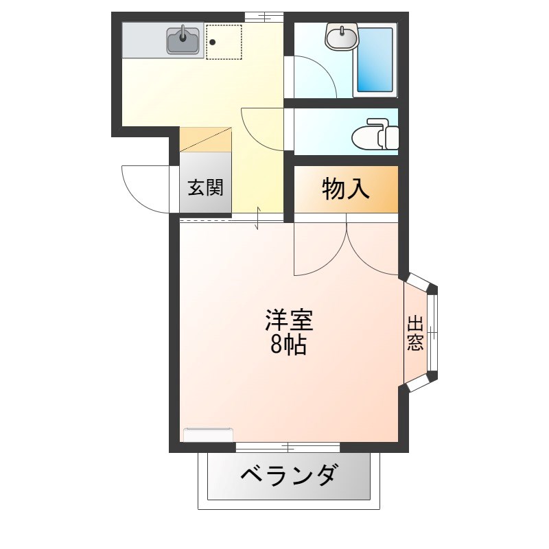 戸祭ハイツ 207号室 間取り