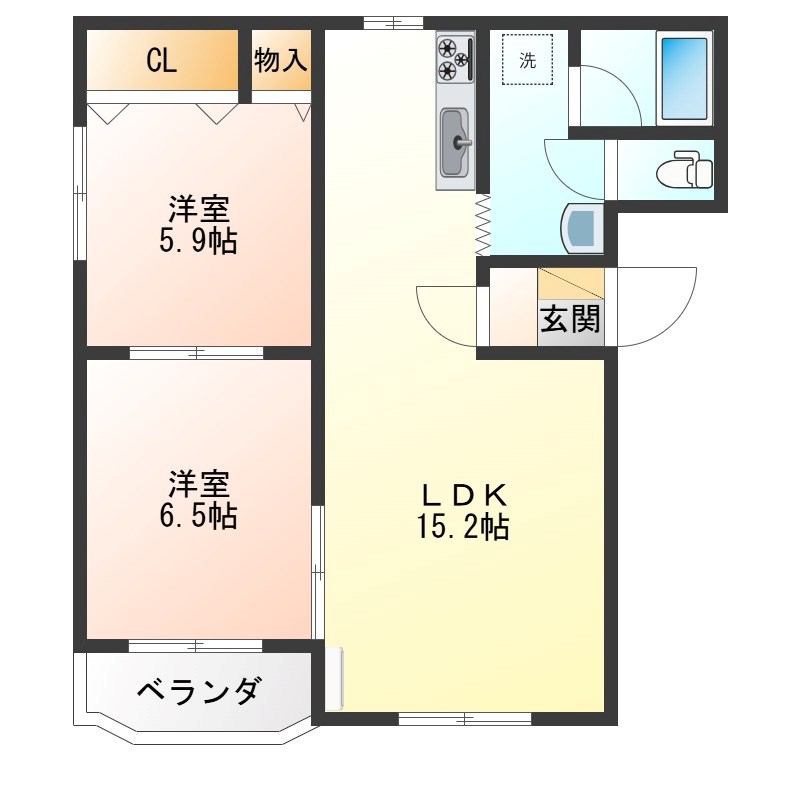 キャメリアB棟 間取り