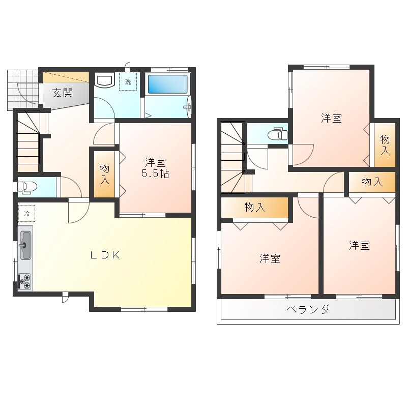 宇賀神貸家 間取り