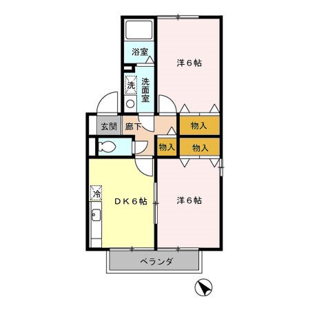 ウインドワードガーデンズＢ 間取り図