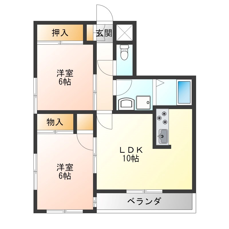 江戸屋ハイツ 702号室 間取り