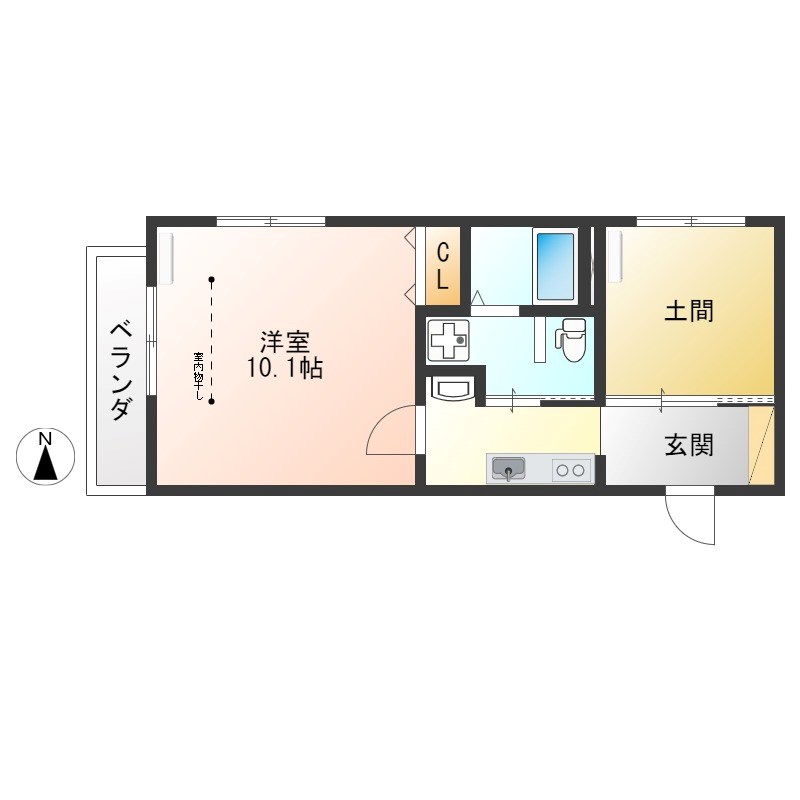 グランオーラ千波 201号室 間取り