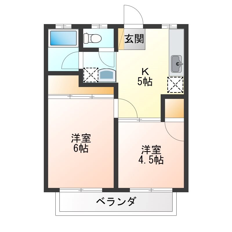 挟又ハイツ 間取り図