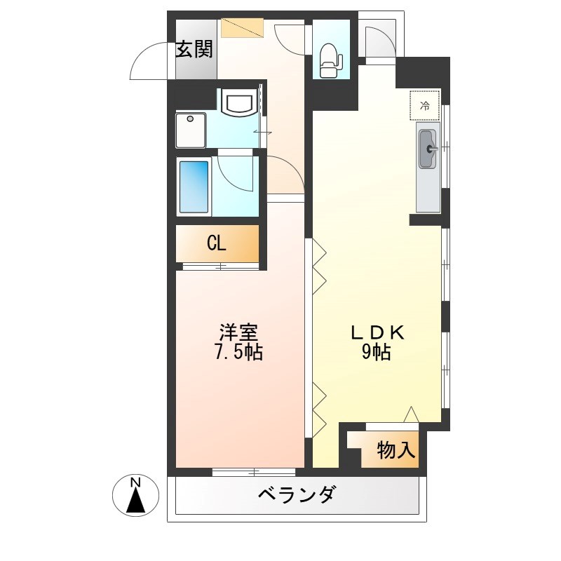 エルハイツ川田 706号室 間取り