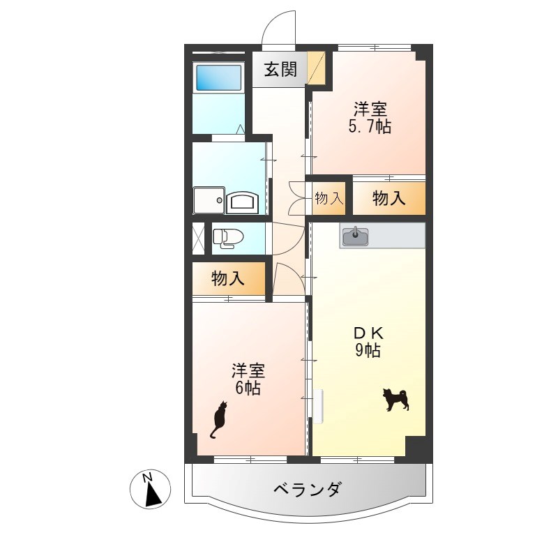 宇都宮昭和ビルⅡ 302号室 間取り