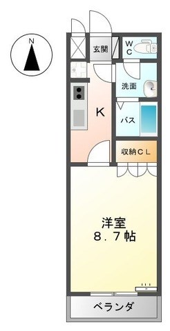 ルミエール 202号室 間取り