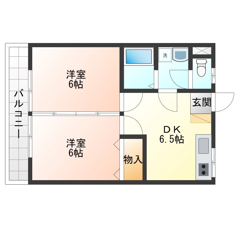 コーポ船橋 205号室 間取り