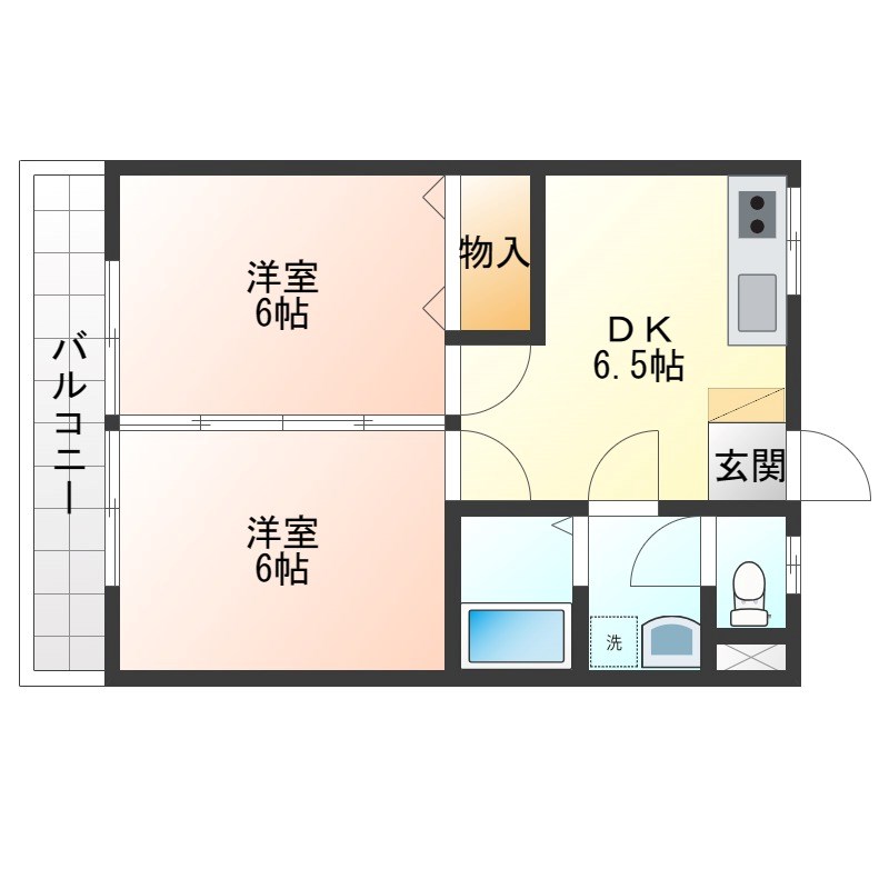 コーポ船橋 206号室 間取り