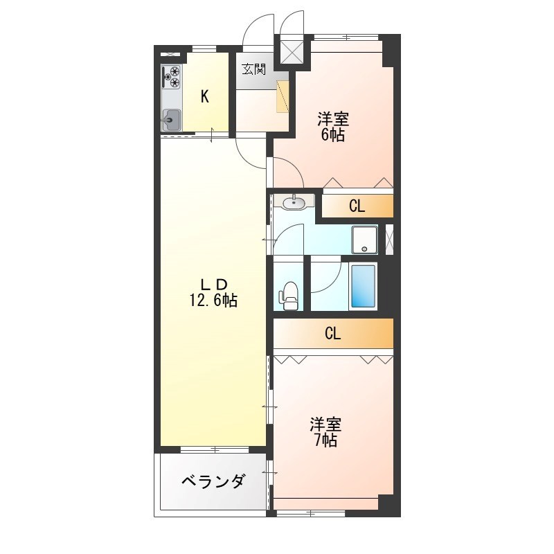 ベルグランドハイツ 702号室 間取り