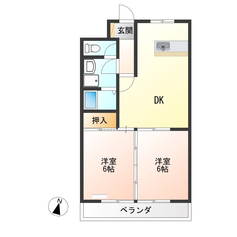 プラチナパレス宇都宮 208号室 間取り