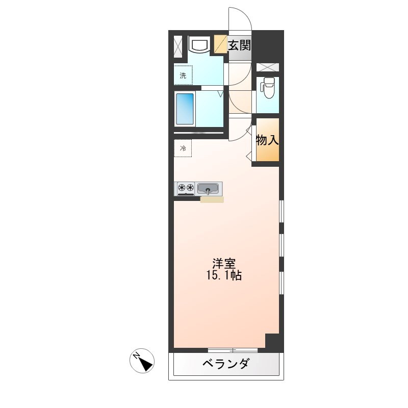 グラース　リオ 201号室 間取り