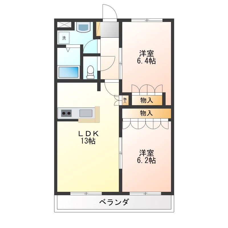 ルミナスコート 103号室 間取り