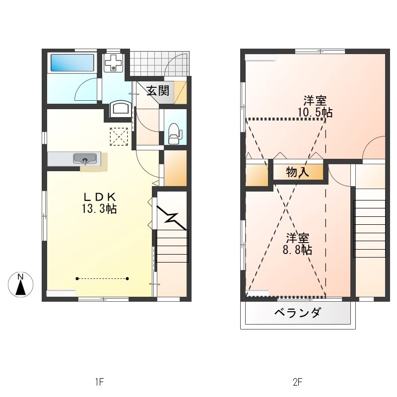 キラテック・アテン 102号室 間取り