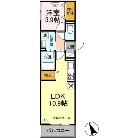 D-gempy 今泉二丁目 301号室 間取り