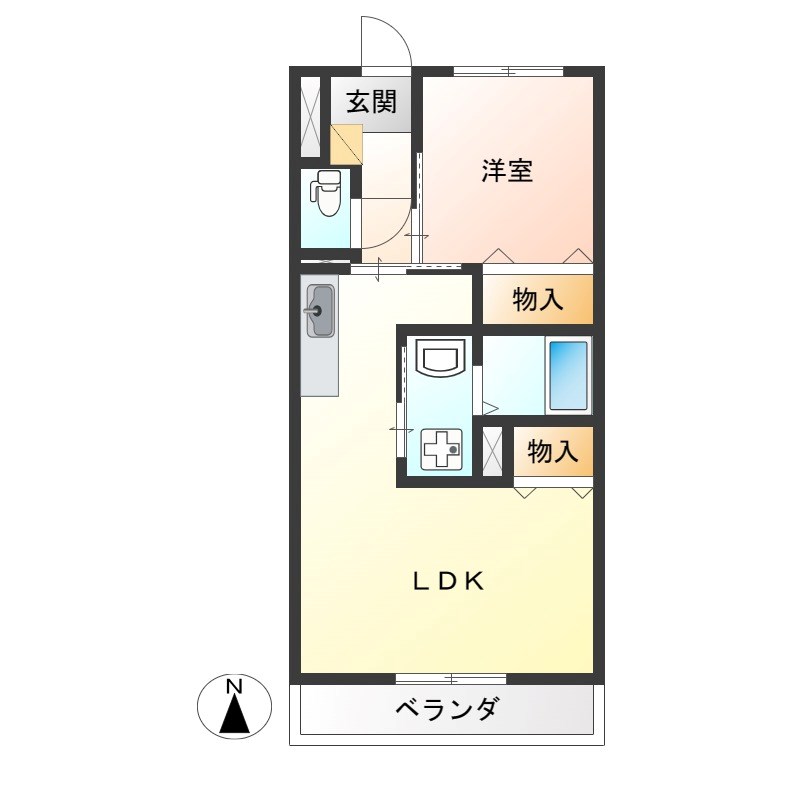 Base 103号室 間取り