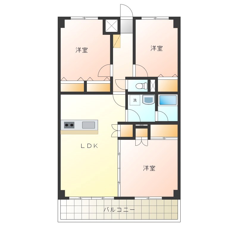 グローバル小山  405号室 間取り