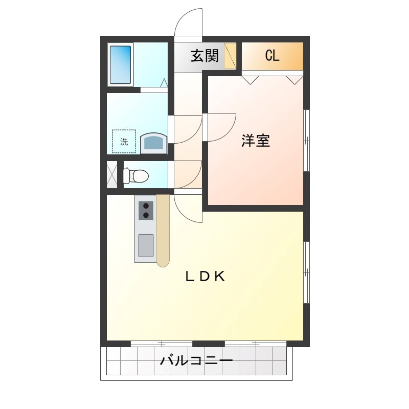 コルテーゼ 201号室 間取り