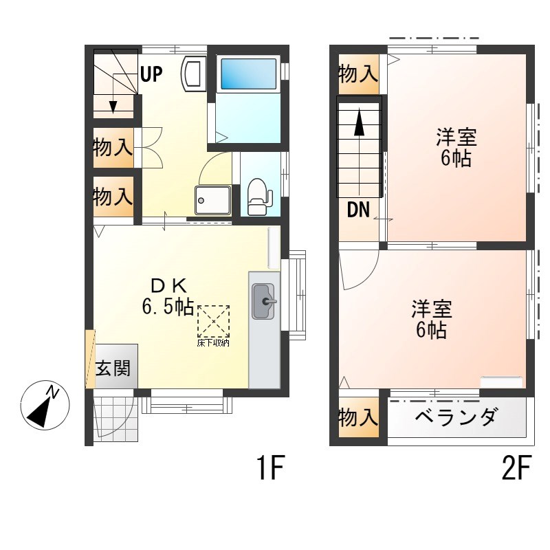 カーサシノ D号室 間取り