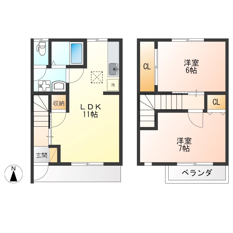 ミルキーバレー 五番館号室 間取り