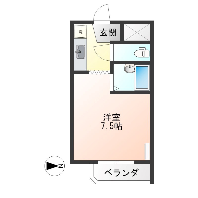 エクセレントハイツ 411号室 間取り