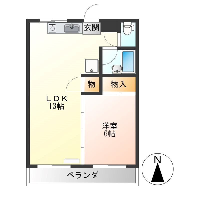 宇都宮アパートメント 201号室 間取り