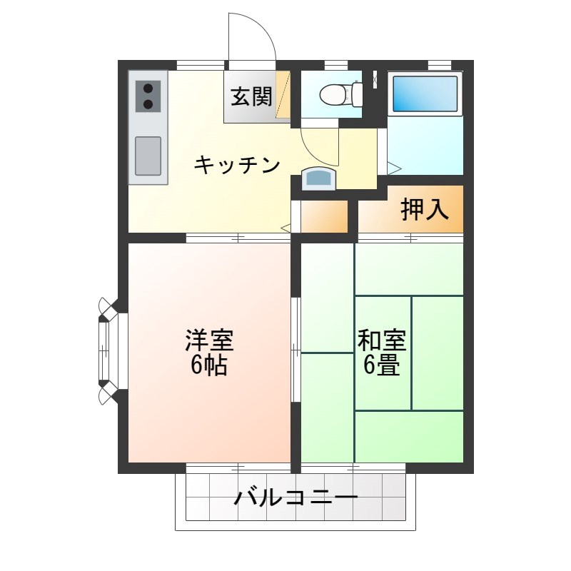 シャンボールヒロセ 202号室 間取り