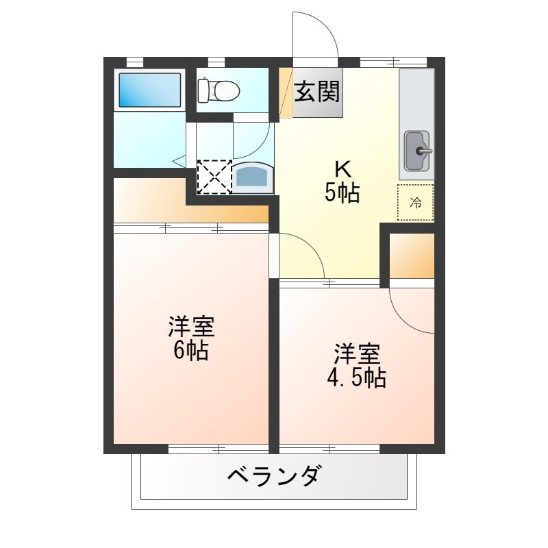 挟又ハイツ 間取り図