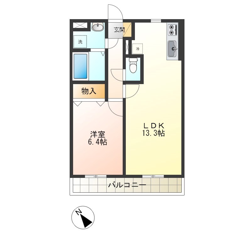 エクセルショールさくら 205号室 間取り