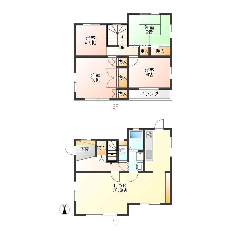 兵庫塚貸家 間取り