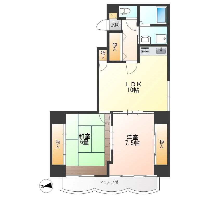 アーバンシェルA館 間取り図