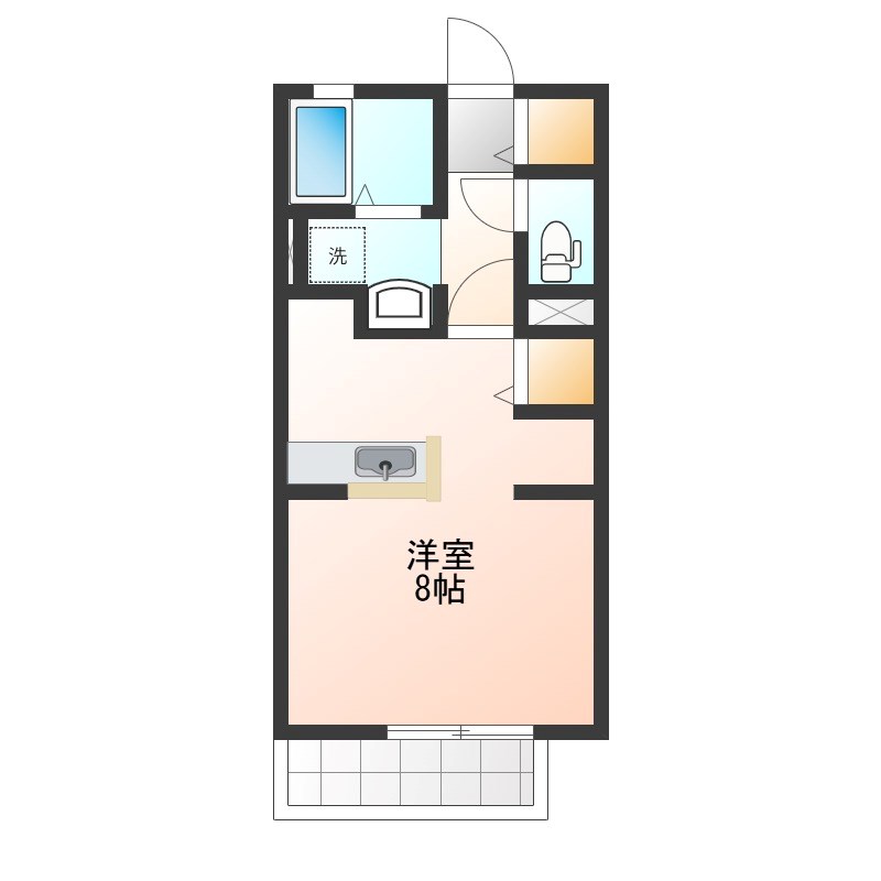 mignon　tou　tou 202号室 間取り