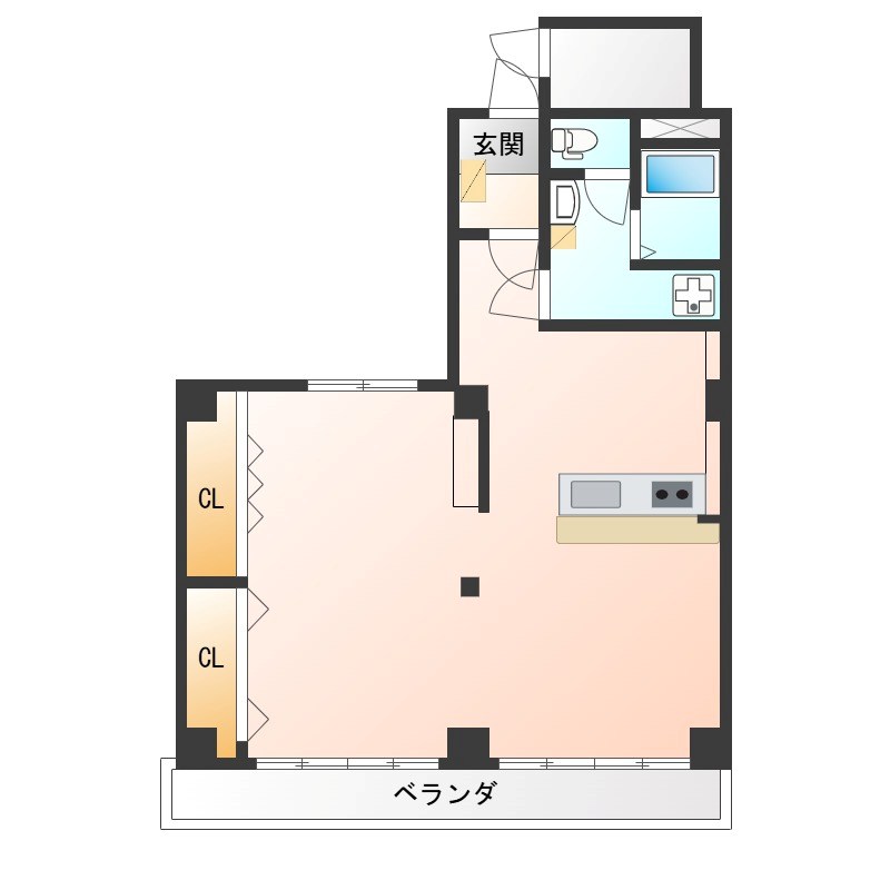 宇都宮ハイツ 401号室 間取り