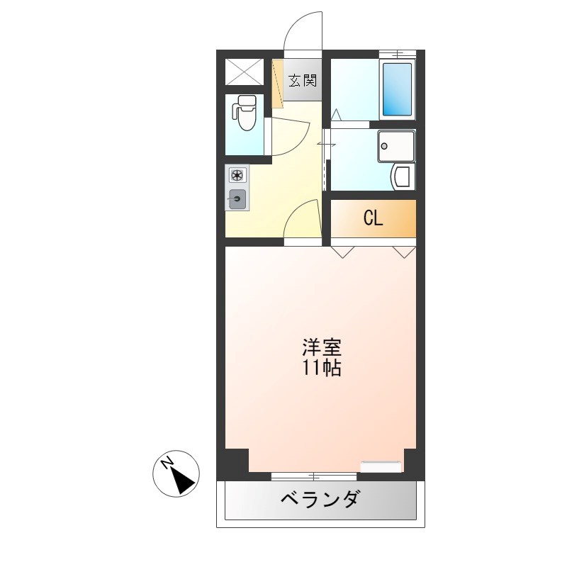 コーポアルタⅢ 306号室 間取り