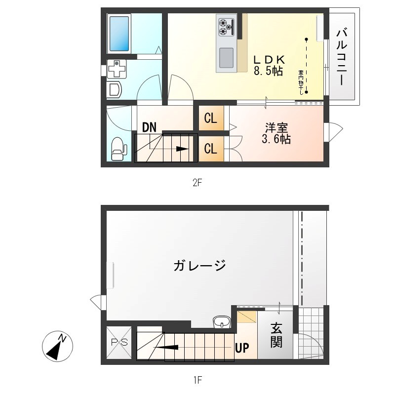 マツリデュオ 101号室 間取り