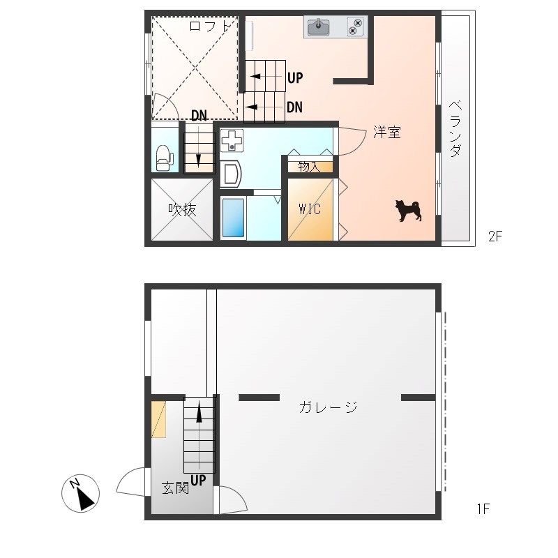 recreo C号室 間取り