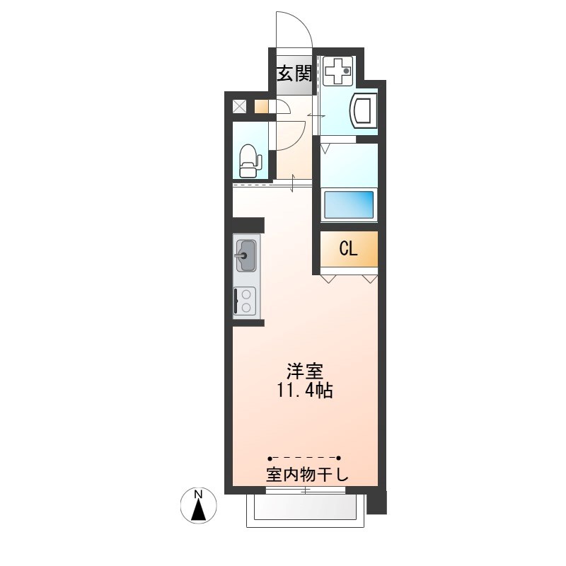 Briller　A 101号室 間取り